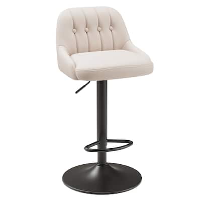 RENEWLINE Adjustable Height Bar Stools with Back, 360° Swivel PU Leather Counter Stools( Set of 1/2/3/4/6)for Kitchen Island