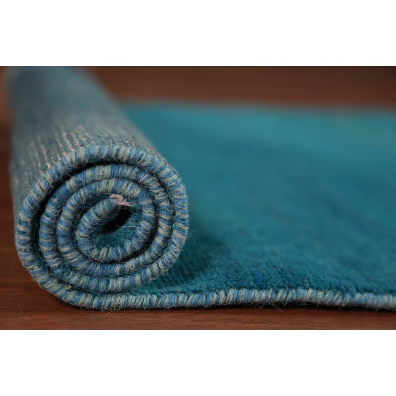 Modern Gabbeh Oriental Rug Hand-Knotted Wool Carpet - 3'3" x 4'9"