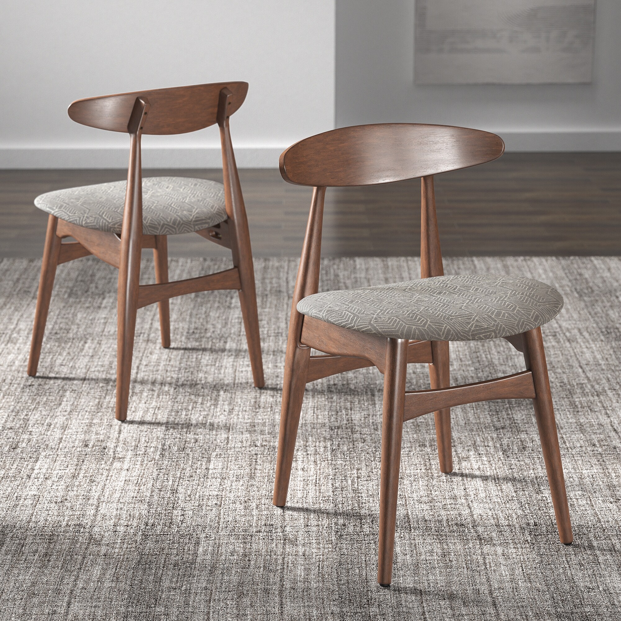 Norwegian danish outlet tapered dining chairs