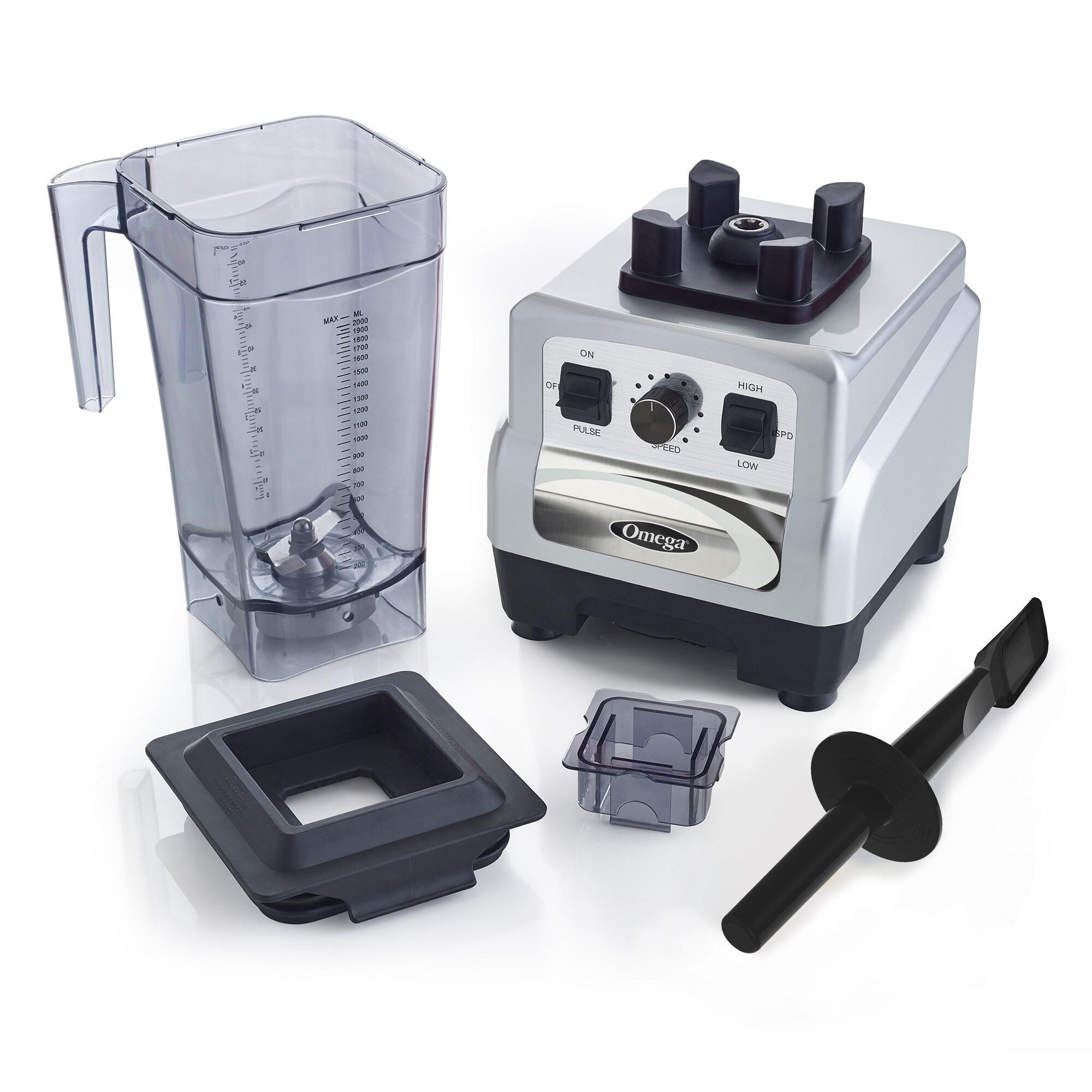 Omega OM6560S 3 Peak HP Blender with 64oz Container, Silver & Black - Bed  Bath & Beyond - 21443908