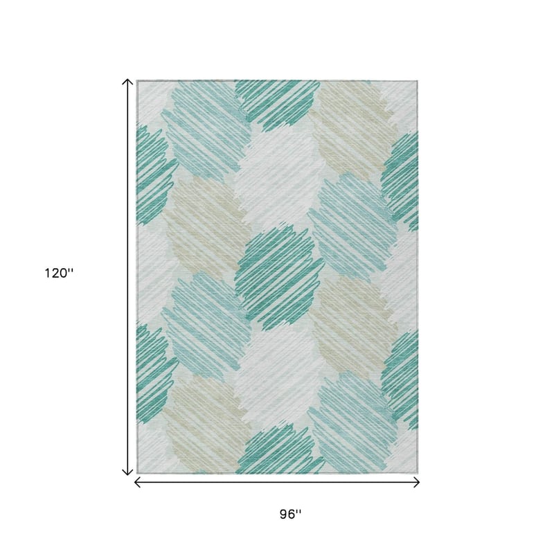 HomeRoots Geometric Transitional Rectangle Outdoor Rug