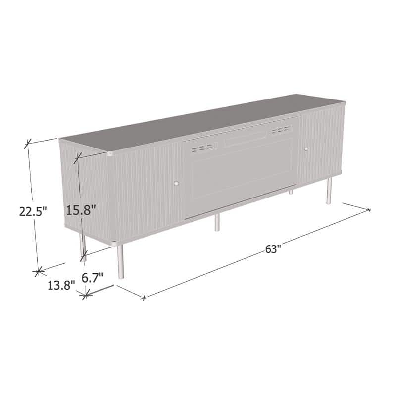 Camelia BL-EF Electric Fireplace 63" TV Stand