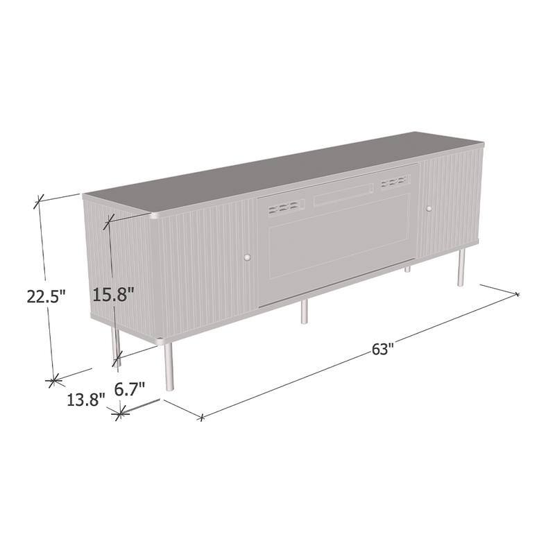 Camelia WH-EF Electric Fireplace 63" TV Stand