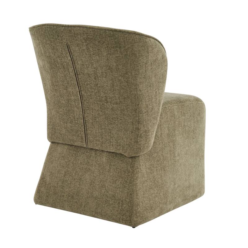 Christopher Knight Home - Eddie Modern Block Silhouette Upholstered Dining Chair with Metal Frame, Versatile Home Use