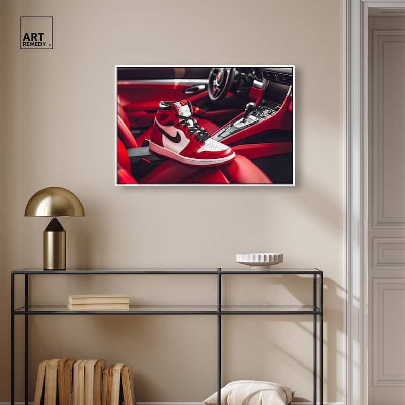 Sneaker Car Red Canvas by Art Remedy