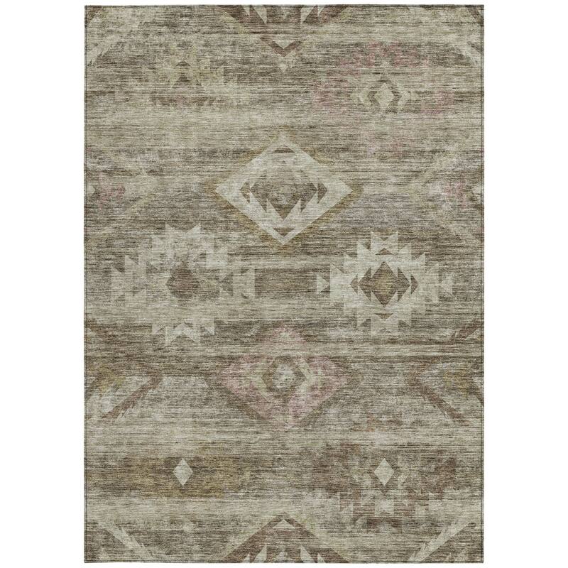 HomeRoots Southwestern Transitional Rectangle Outdoor Rug