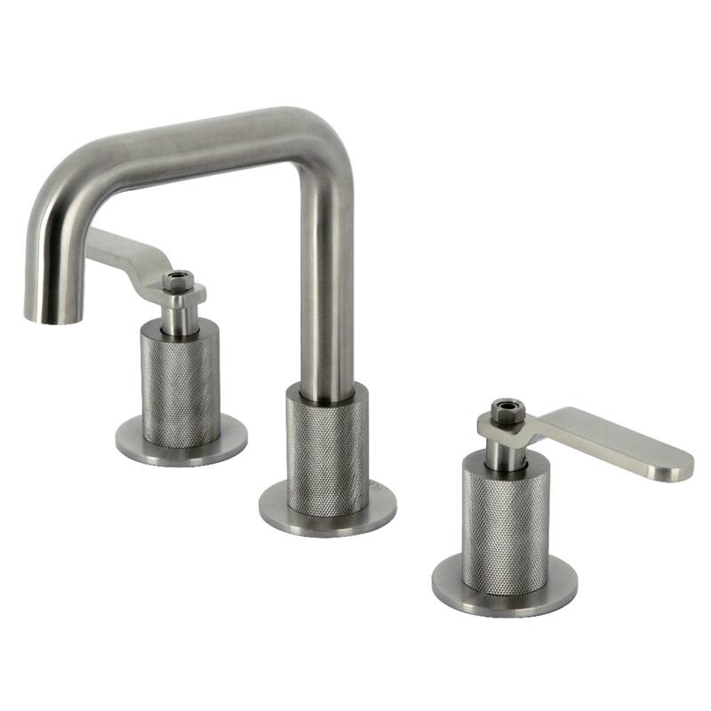 Kingston Brass Whitaker Two-Handle 3-Hole Deck Mount Widespread Bathroom Faucet with Push Pop-Up