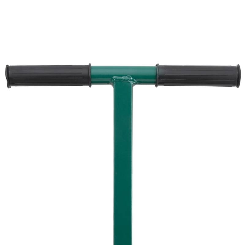 vidaXL Compost Spreader Green Steel Standard Height-Adjustable - 25.6 x 42.3 x 15.7