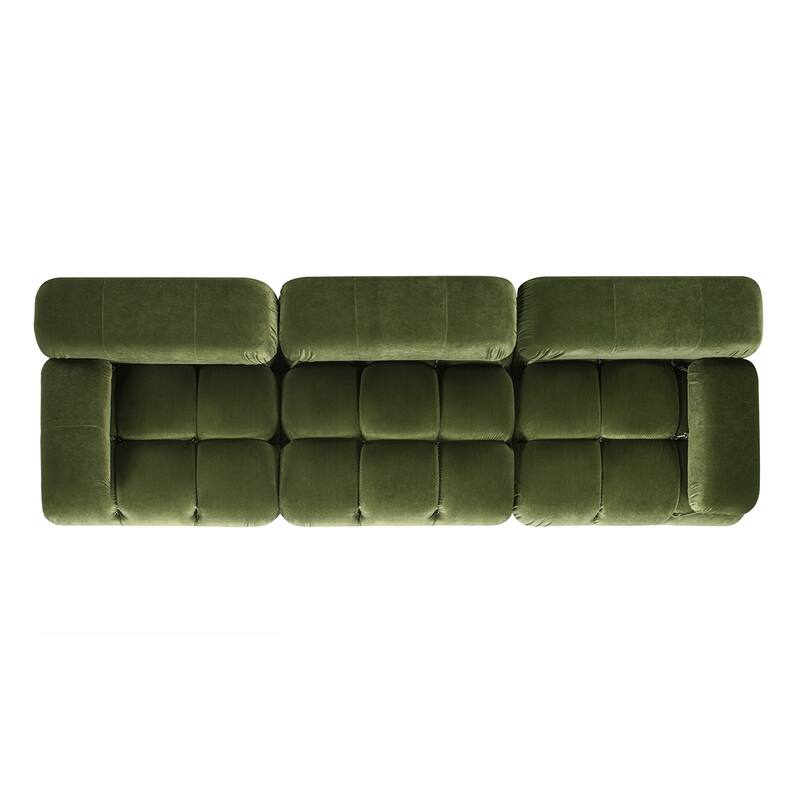 Marcel 109.5" Bubble Modular Modern 3-Piece Sofa