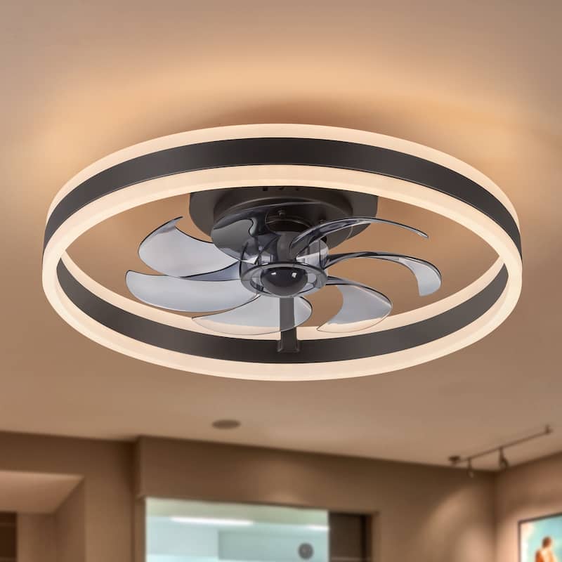 20"/23" Low Profile Dimmable Smart Ceiling Fan with Lights and Remote(6/7 ABS Blades)