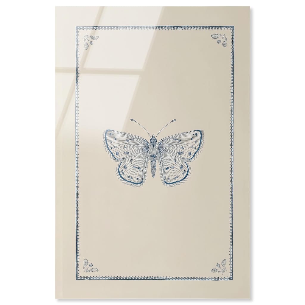 Blue Butterfly II Acrylic by Art Remedy, Ready to Hang