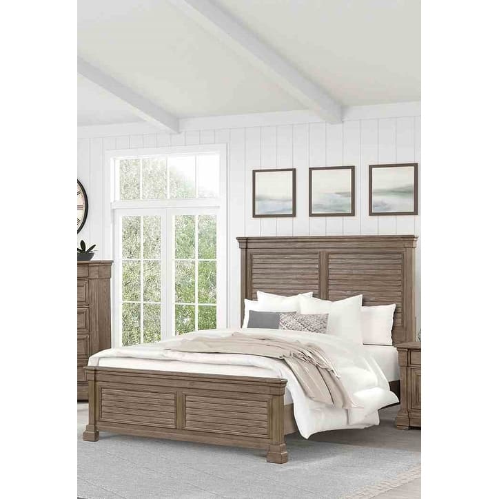 1PC Modern Weathered Gray Finish Bed