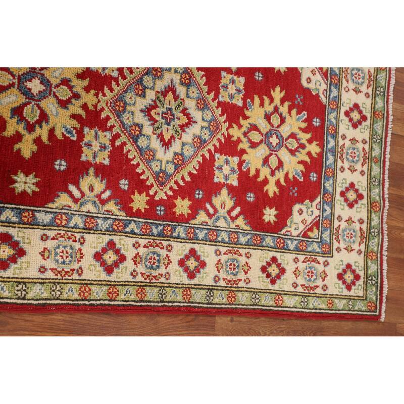 Red Kazak Oriental Rug Handmade Home Decor Wool Carpet - 2'8" x 4'4"