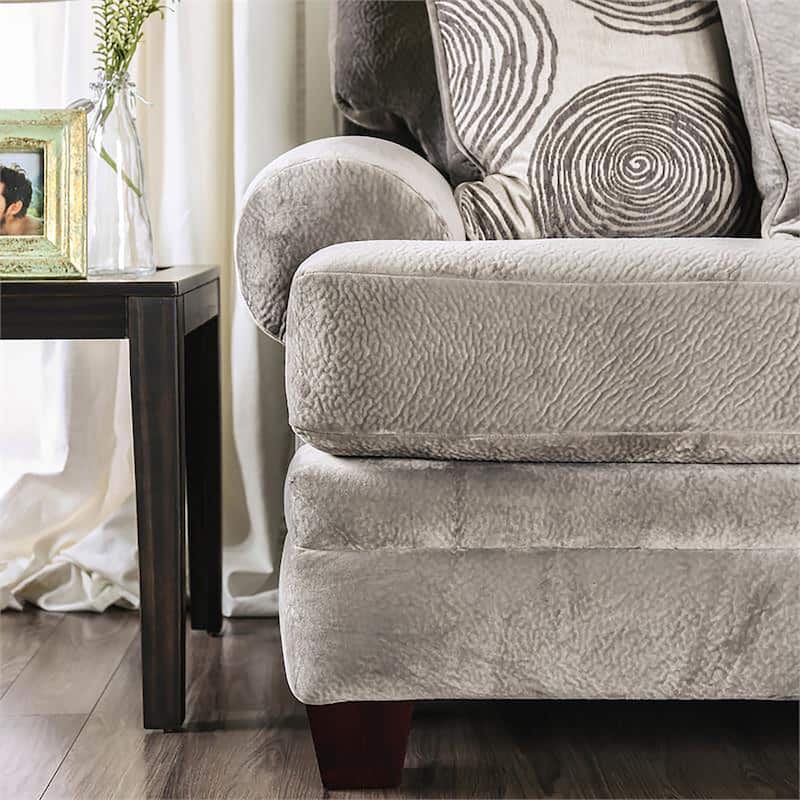 Jeta Transitional Microfiber Padded 2-Piece Living Room Set by Furniture of America