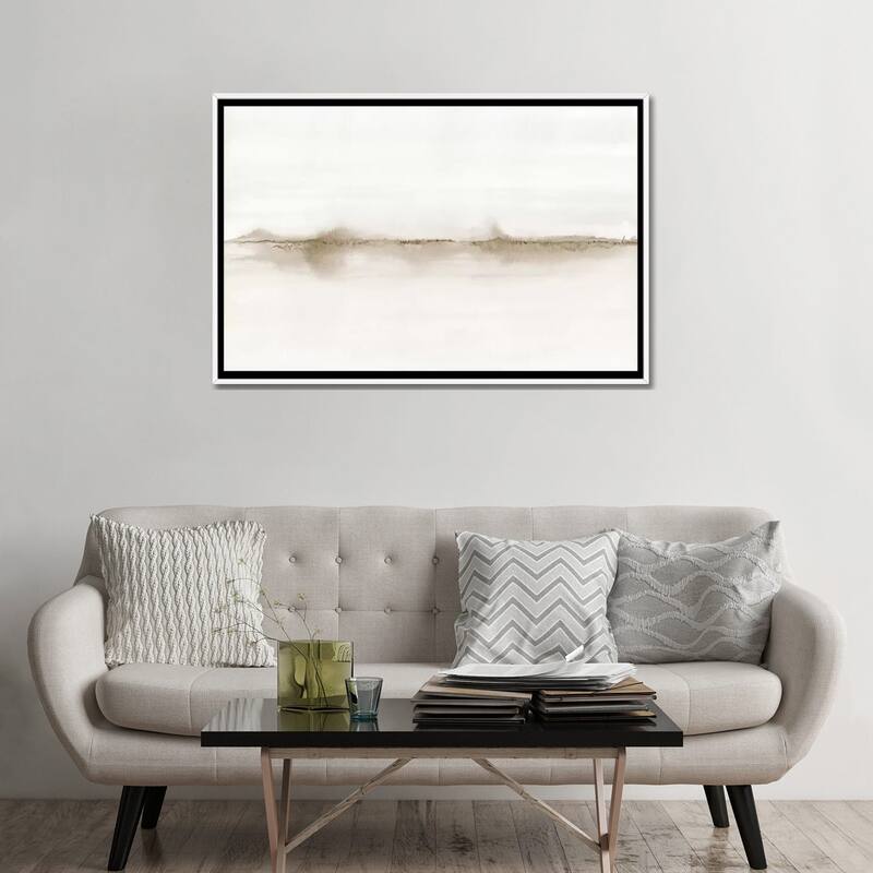 iCanvas "Watercolor Landscape Vii - Shades Of Sepia" by Nouveau Prints Framed Canvas Print