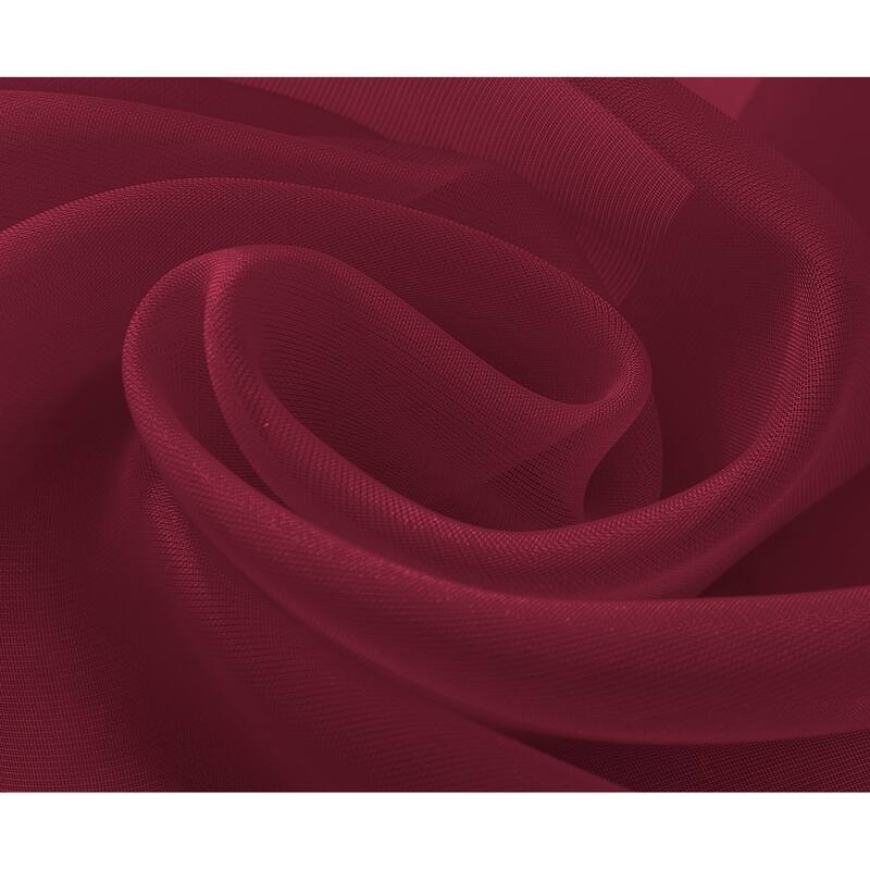 Cara Sheer Voile Grommet Window Curtain Panel - 84 or 90 inches