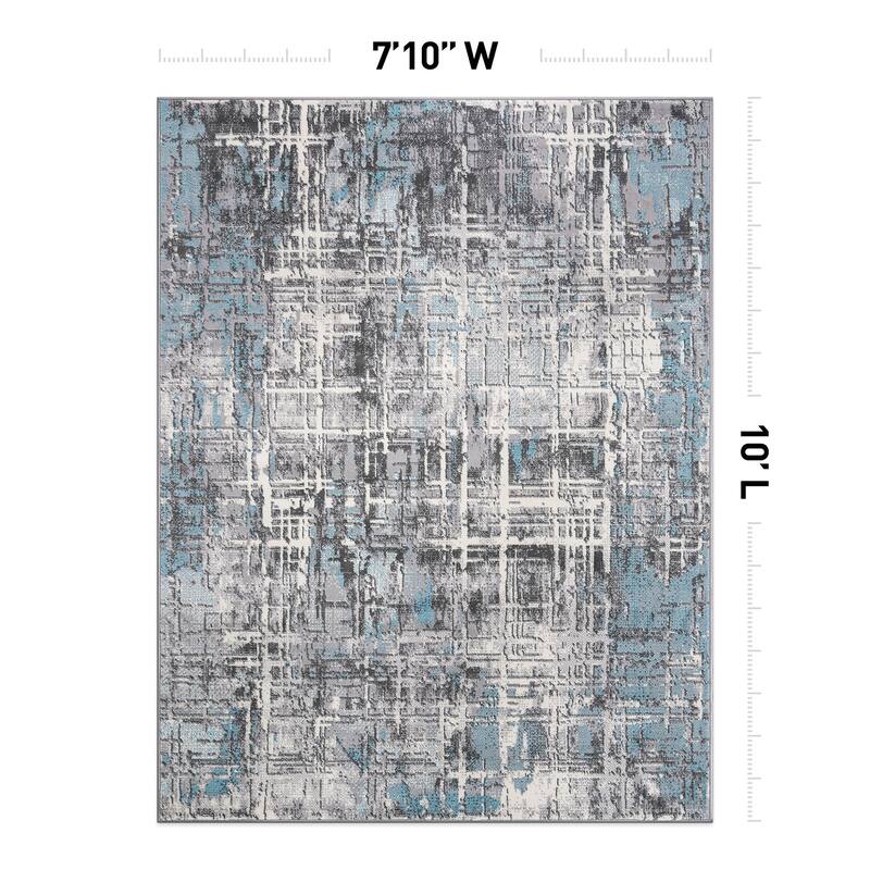 World Rug Gallery Distressed Abstract Area Rug