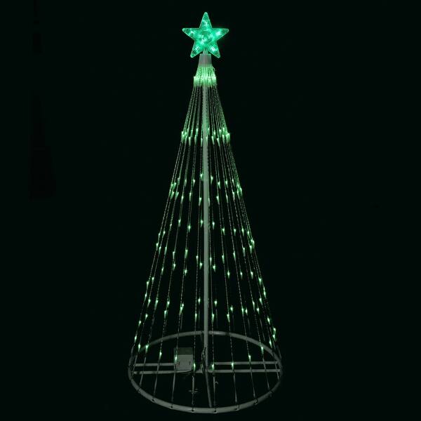 4' Green LED Lighted Christmas Tree Show Cone Outdoor Decoration - Bed ...