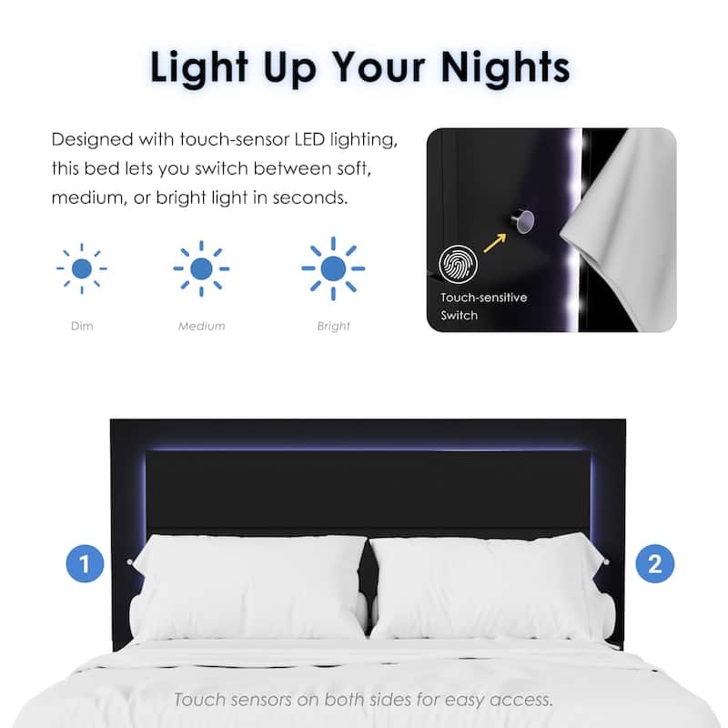 Furniture of America Erina Modern Glossy 6-Piece Panel Bedroom Set