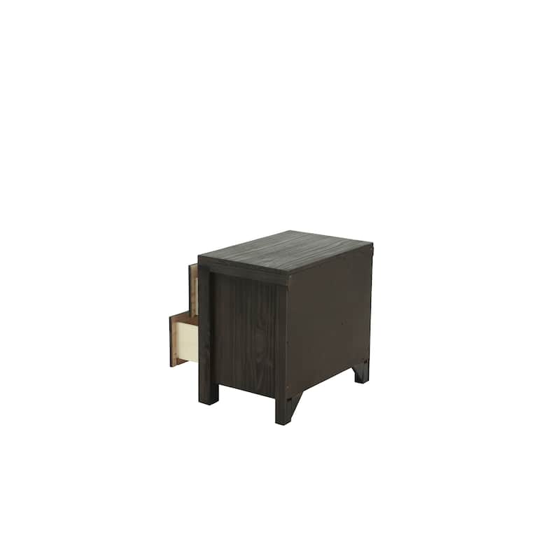 Bedroom Furniture Simple Nightstand Drawers Bed Side Table Solidwood