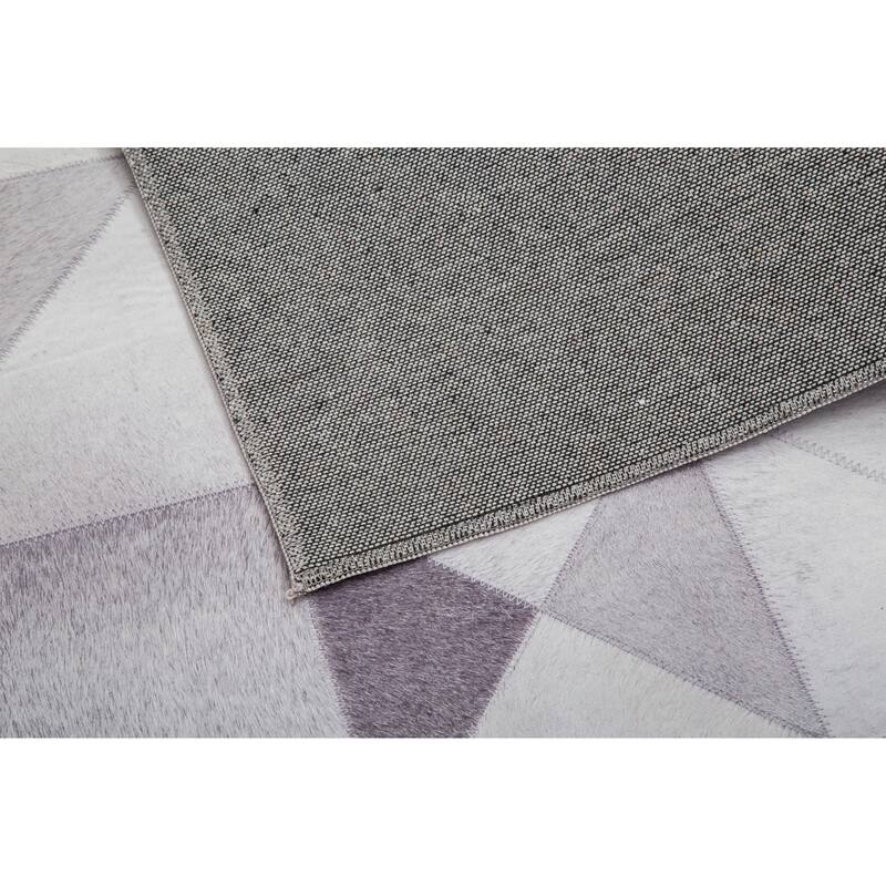 Capri Collection Patterned Faux Cowhide Printed Rug