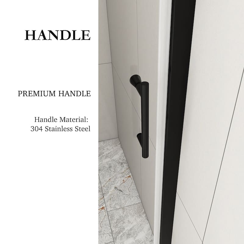 30/32/34/36 Inch Semi-Frameless Pivot Shower Door with Clear Tempered Glass