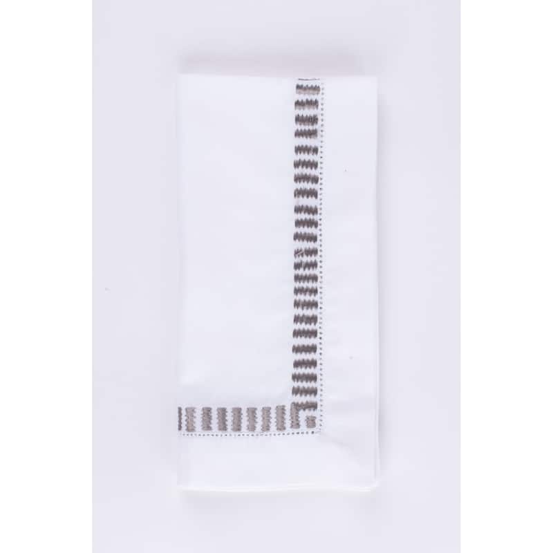 Serena, Cotton, Dinner Napkin Set (Set of 4) - Grey