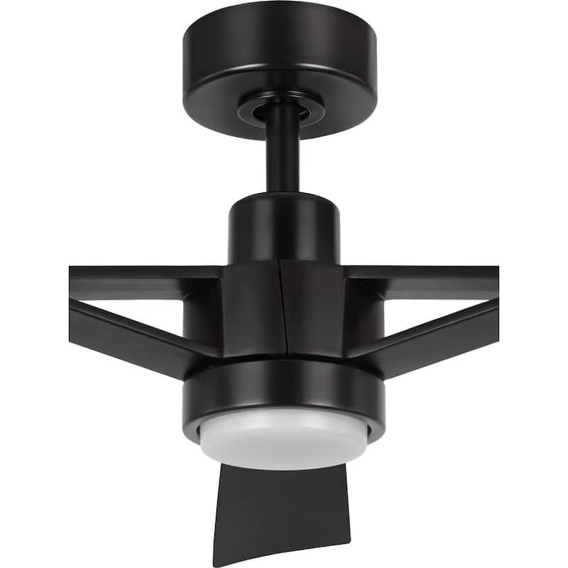 Belen Collection 60-in Three-Blade Matte Black Modern Ceiling Fan with Matte Black Blades - 60 in x 60 in x 13.5625 in