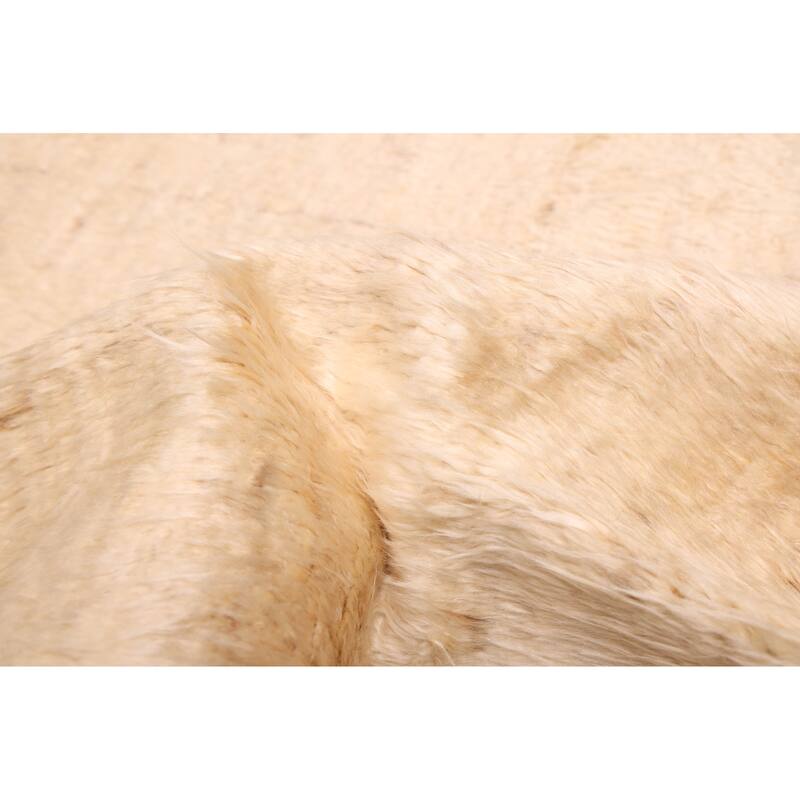 ECARPETGALLERY Hand-knotted Pak Finest Marrakesh Cream Wool Rug - 6'1 x 7'3