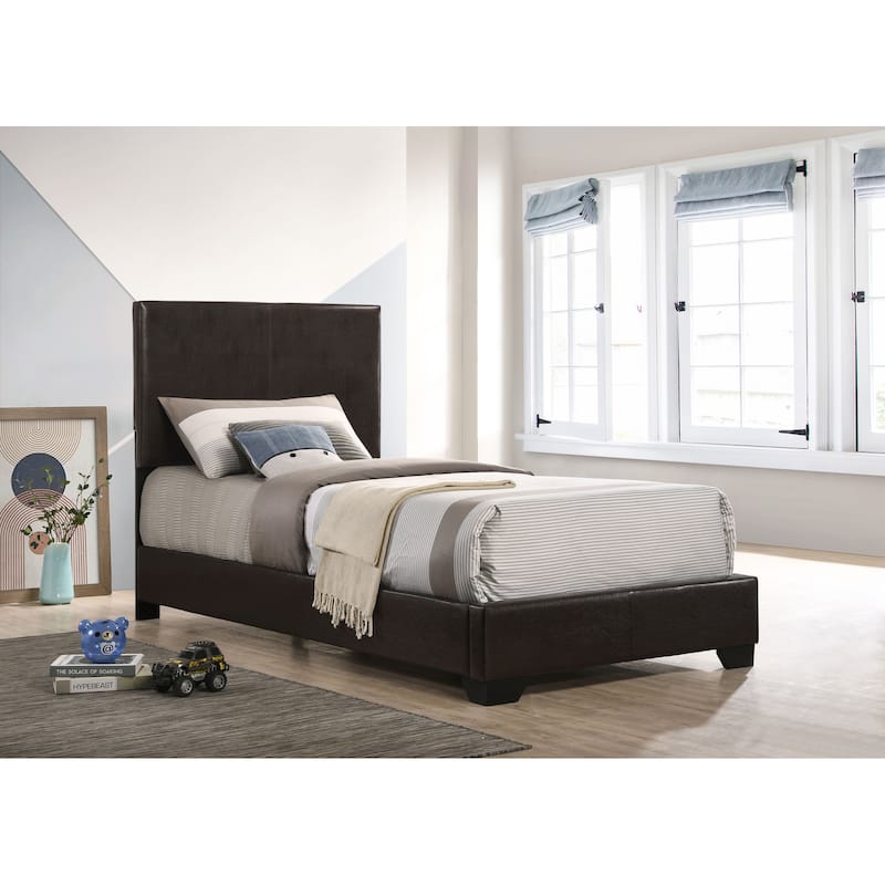 Conner Contemporary Leatherette Upholstered Panel Bed