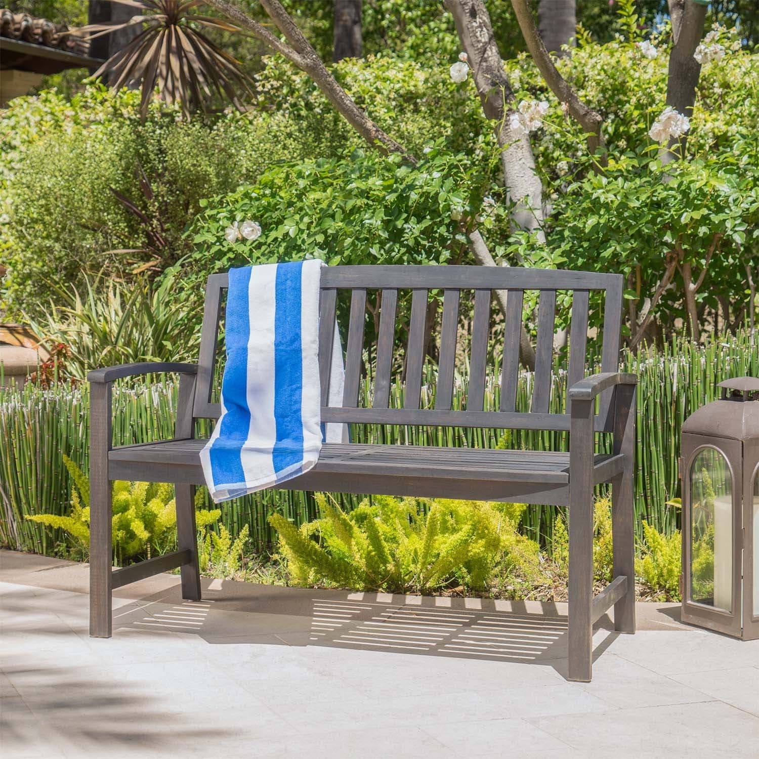 Exquisite Outdoor Wood Bench for Relaxation and Aesthetic Enhancement