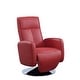 preview thumbnail 2 of 6, Milan Top Grain Leather Ergonomic 2-Motor Powered Recliner Red