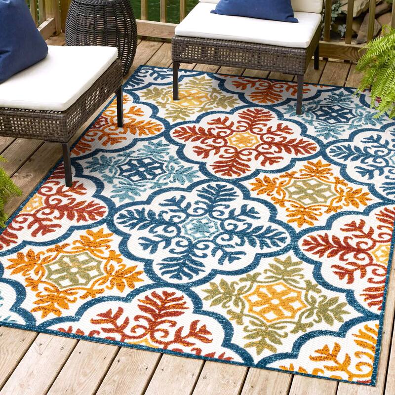 JONATHAN Y Circus Trellis High-Low Indoor/Outdoor Area Rug