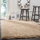 preview thumbnail 13 of 18, SAFAVIEH Polar Shag Bibi Glam Solid 3-inch Extra Thick Rug - Silver - 5'1" Square