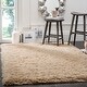 preview thumbnail 13 of 18, SAFAVIEH Polar Shag Bibi Glam Solid 3-inch Extra Thick Rug - White - 5'1" Square