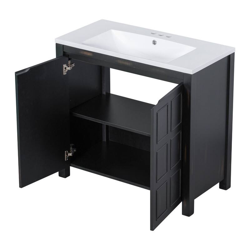 24''/36" Bathroom Vanity Organizer with Sink,Combo Cabinet Set，Bathroom Storage Cabinet