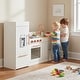 preview thumbnail 3 of 13, Teamson Kids Wooden Play Kitchen with Refrigerator, Oven and Sink, Interactive Toy Kitchen Set for Age 2-5 Toddlers and Kids