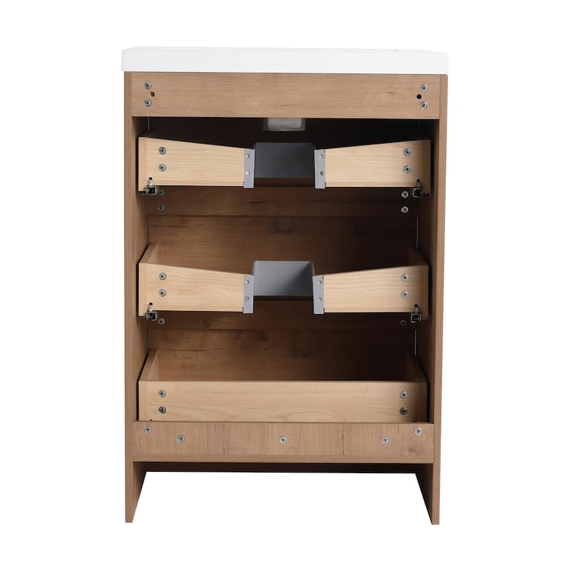 Beingnext 24''/36''/60'' Bathroom Vanity with Sink, Freestanding Bathroom Vanity with Soft Close Drawers