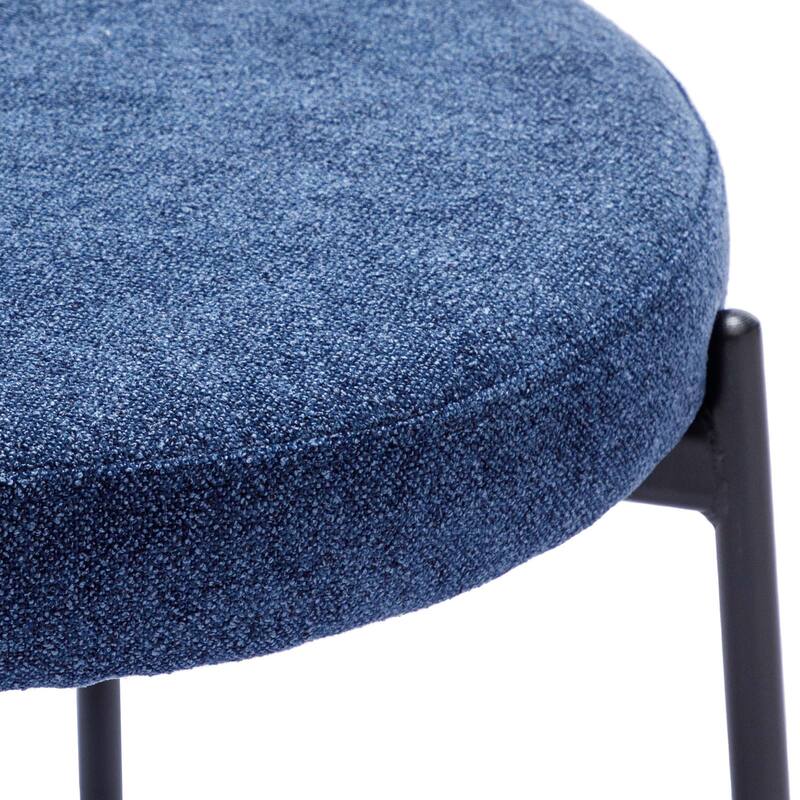 Textured Boucle 17.5" Seat Height Padded Dining Chairs