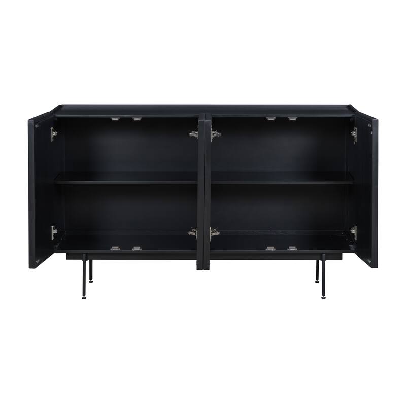 MERAX Modern Cabinet with Adjustable Shelves and Ample Storage