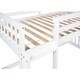 preview thumbnail 17 of 38, Floor Bunk Bed with Climbing Ramp,Ladder and Safety Guardrail,Twin Over Twin for Bedroom