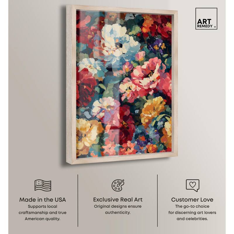 Garden Tapestries I Shadowbox by Art Remedy