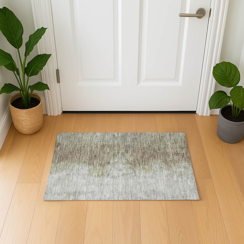 Premium Washable Super Soft Abstract Ombre Mayfield Rug - Taupe - 1'8" x 2'6"