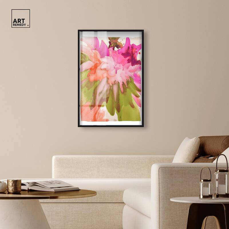 Vibrant Fluidity Floral IV Shadowbox by Art Remedy