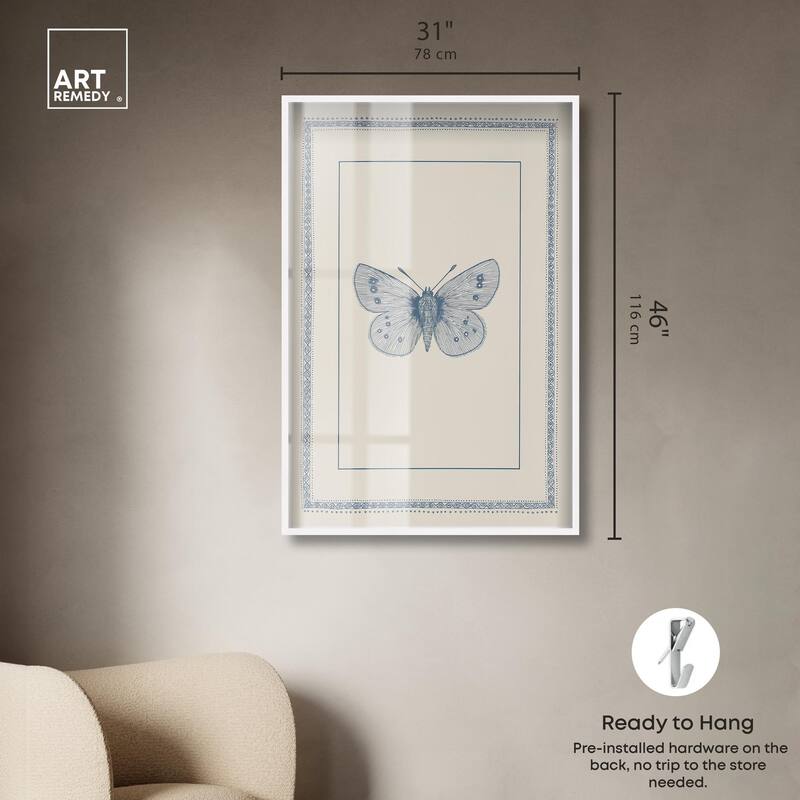 Blue Butterfly I Shadowbox by Art Remedy