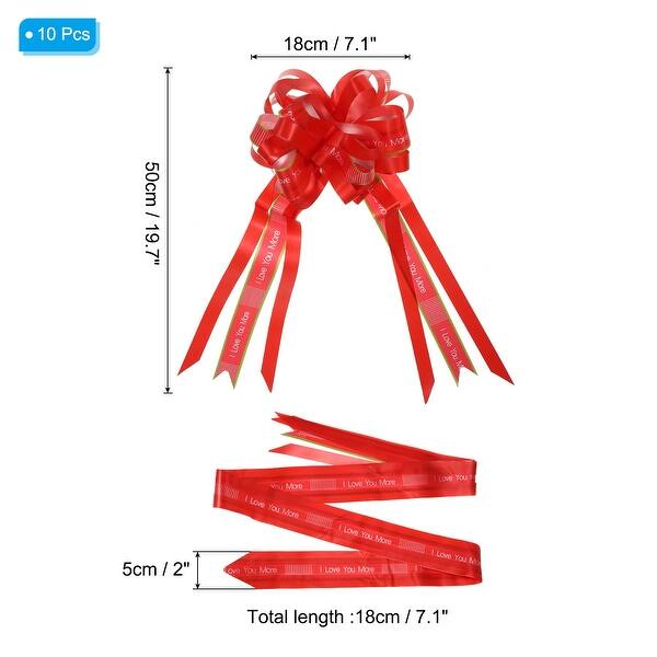 10Pcs Large Pull Bow Baskets Present Wrapping Bows Big Flower Bows - 7 ...