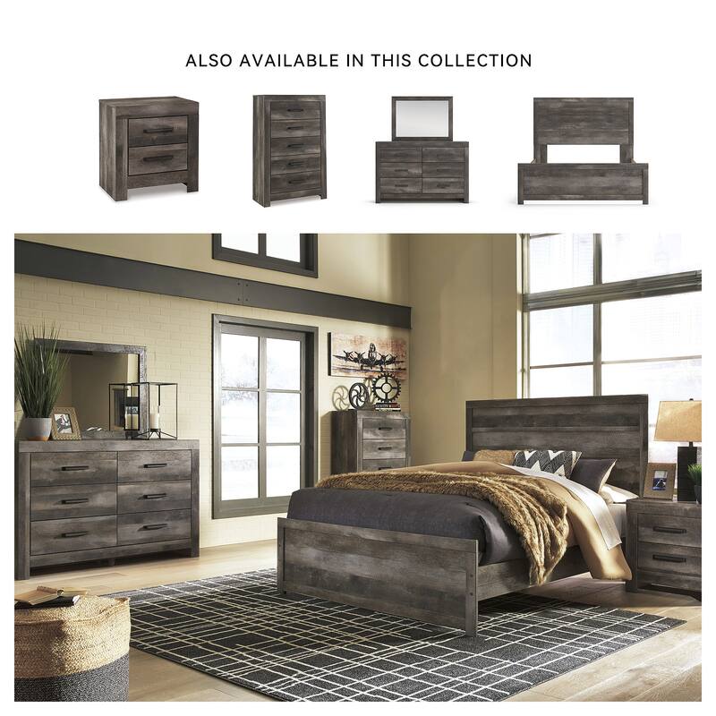 Wynnlow Grey Panel Bed.