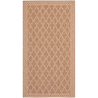 SAFAVIEH Courtyard Denis Trellis Indoor/ Outdoor Waterproof Patio Backyard - 6'7" Round