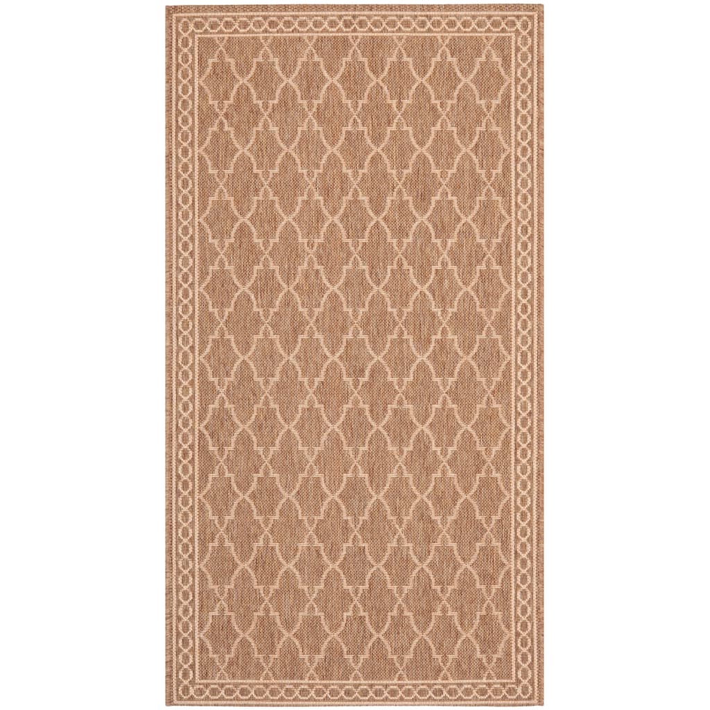 SAFAVIEH Courtyard Denis Trellis Indoor/ Outdoor Waterproof Patio Backyard - 6'7" Round