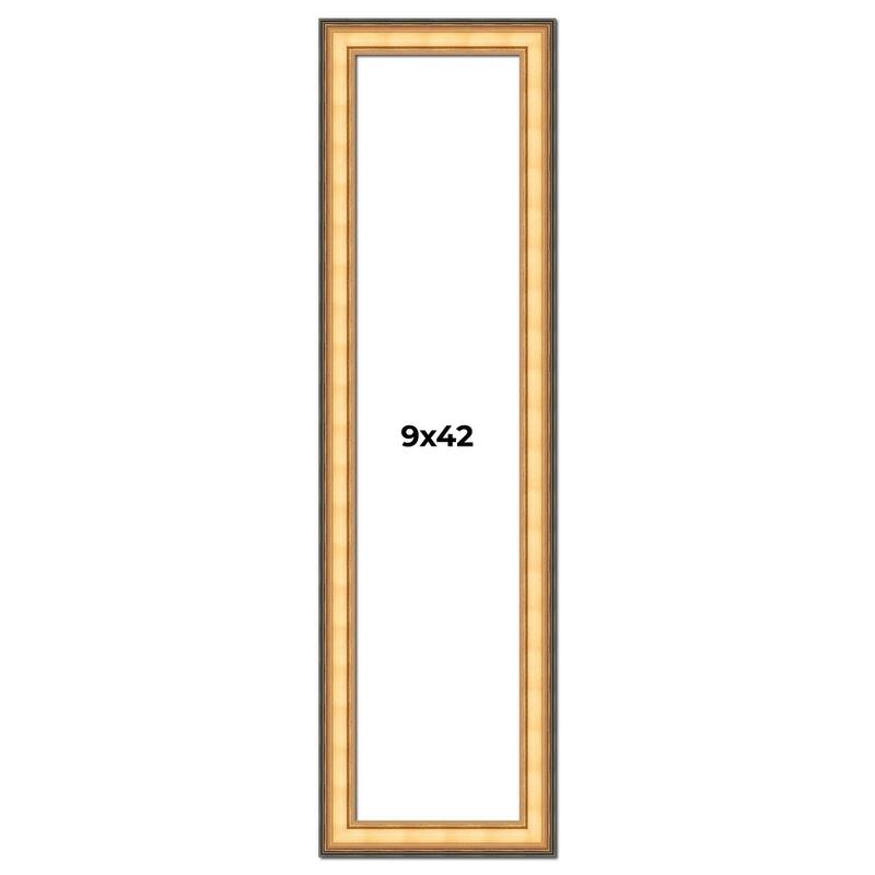9x42 Frame Gold Plein Aire Solid Wood Picture Frame Width 2 Inches |